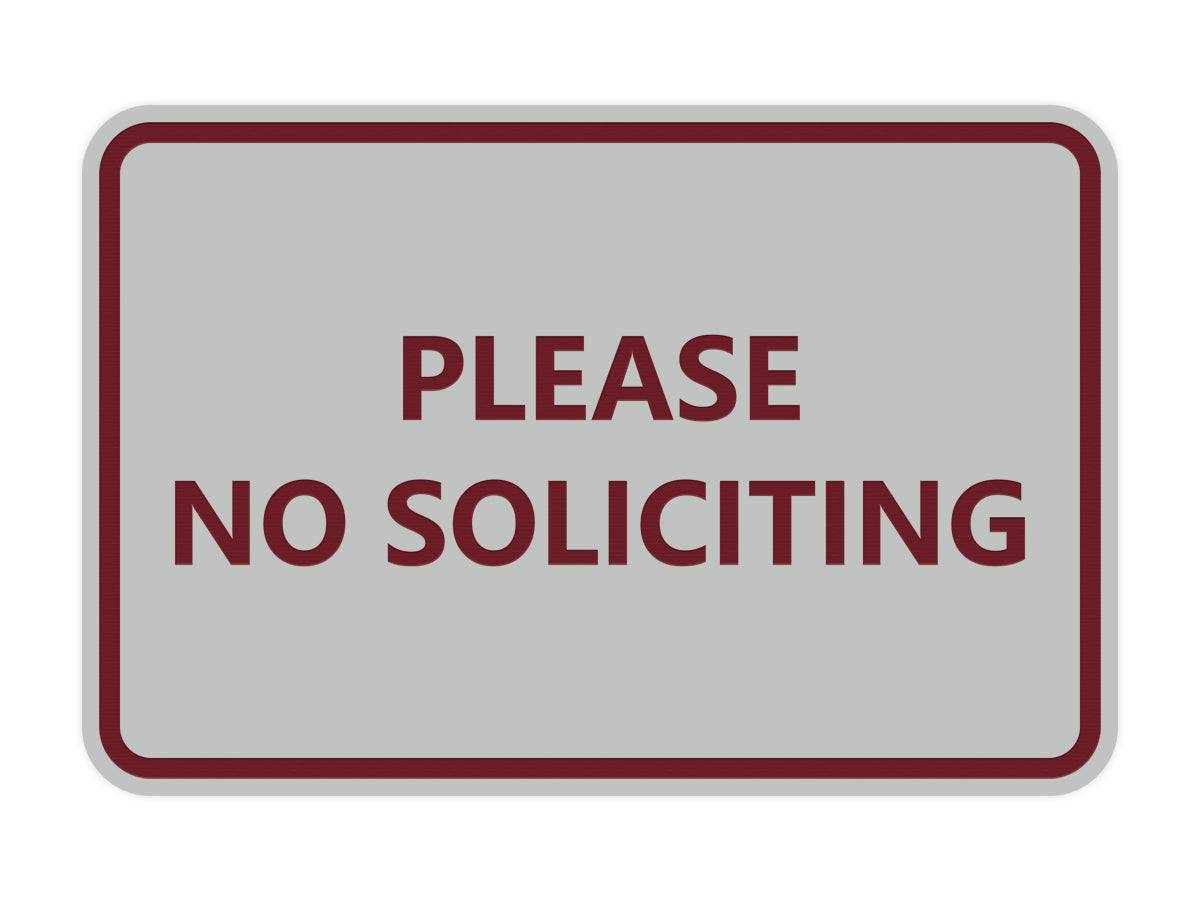 Signs ByLITA Classic Framed Please No Soliciting Sign