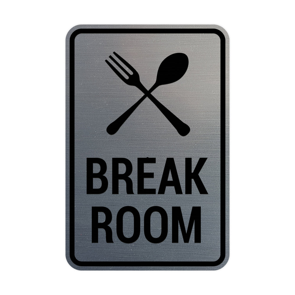 Portrait Round Break Room Sign