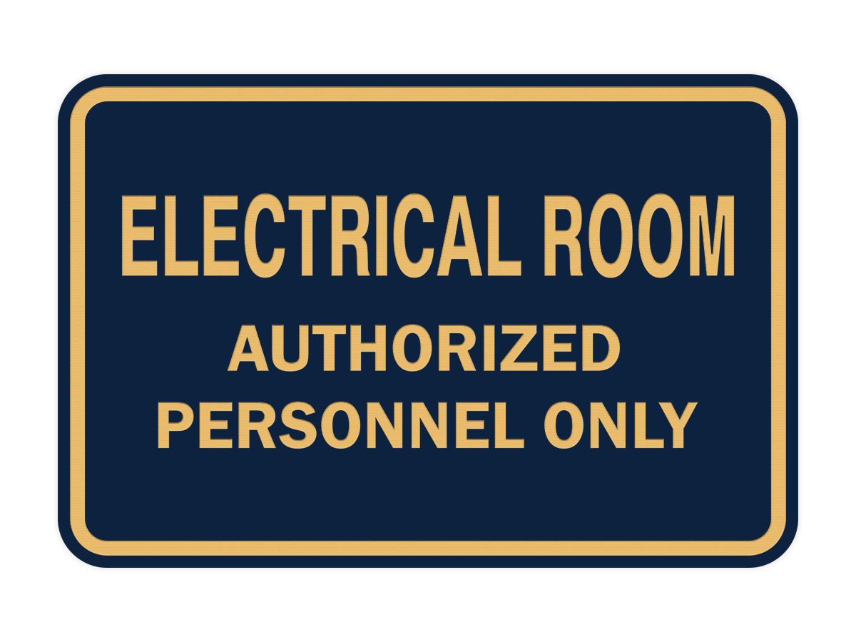 Signs ByLITA Classic Framed ELECTRICAL ROOM AUTHORIZED PERSONNEL ONLY Sign