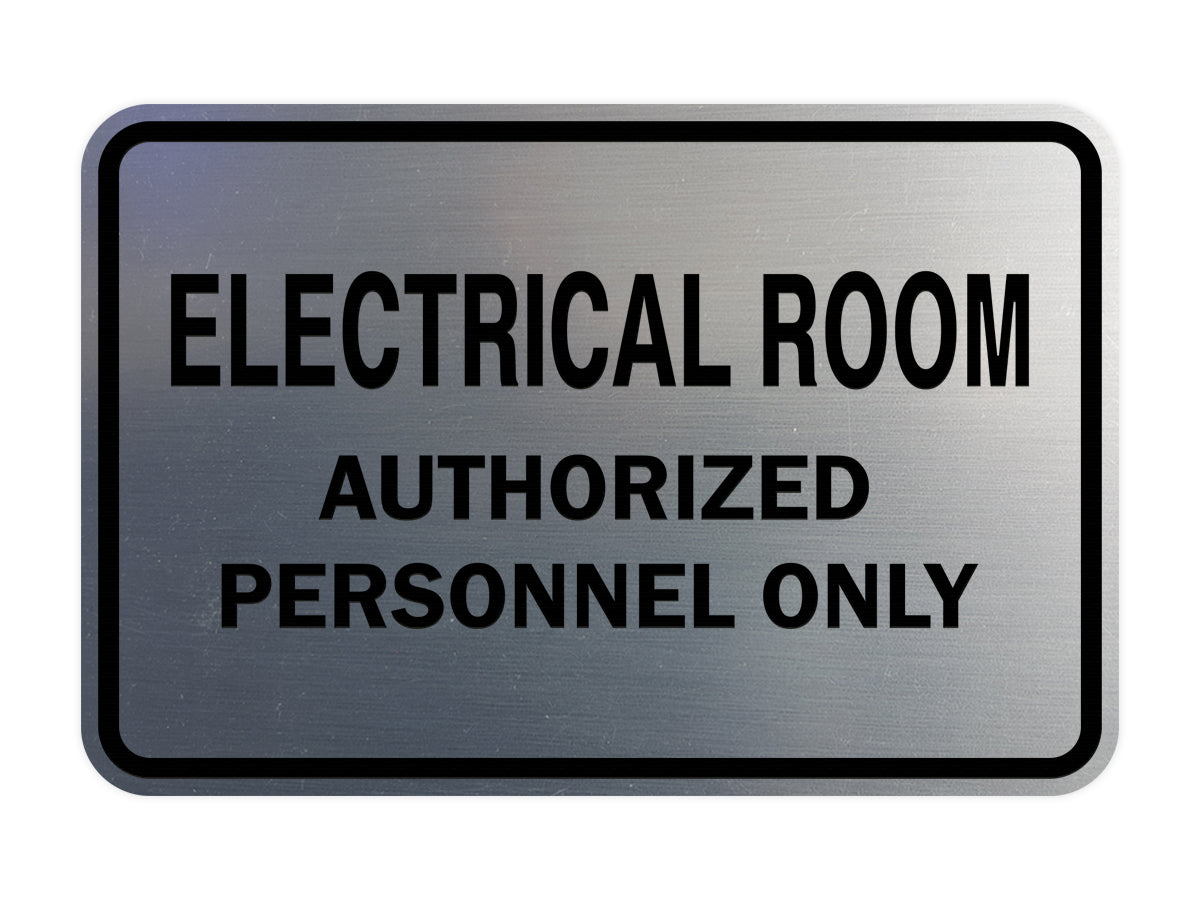 Signs ByLITA Classic Framed ELECTRICAL ROOM AUTHORIZED PERSONNEL ONLY Sign