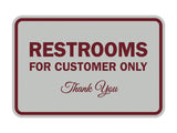 Signs ByLITA Classic Framed Restroom for customers Sign