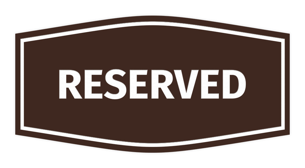 Signs ByLITA Fancy Reserved Sign with Adhesive Tape, Mounts On Any Surface, Weather Resistant, Indoor/Outdoor Use