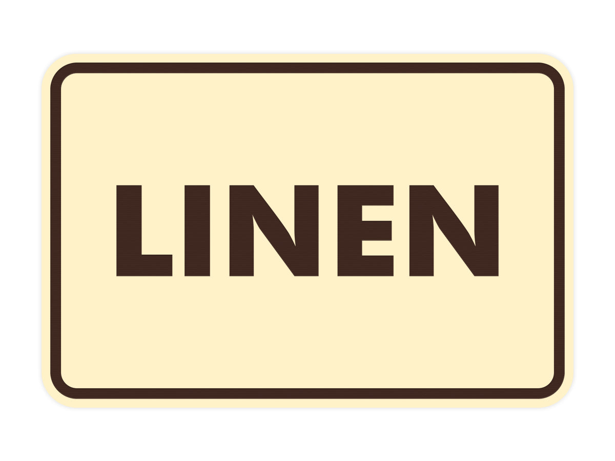 Signs ByLITA Classic Linen Sign with Adhesive Tape, Mounts On Any Surface, Weather Resistant, Indoor/Outdoor Use