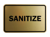Signs ByLITA Classic Framed Sanitize Sign