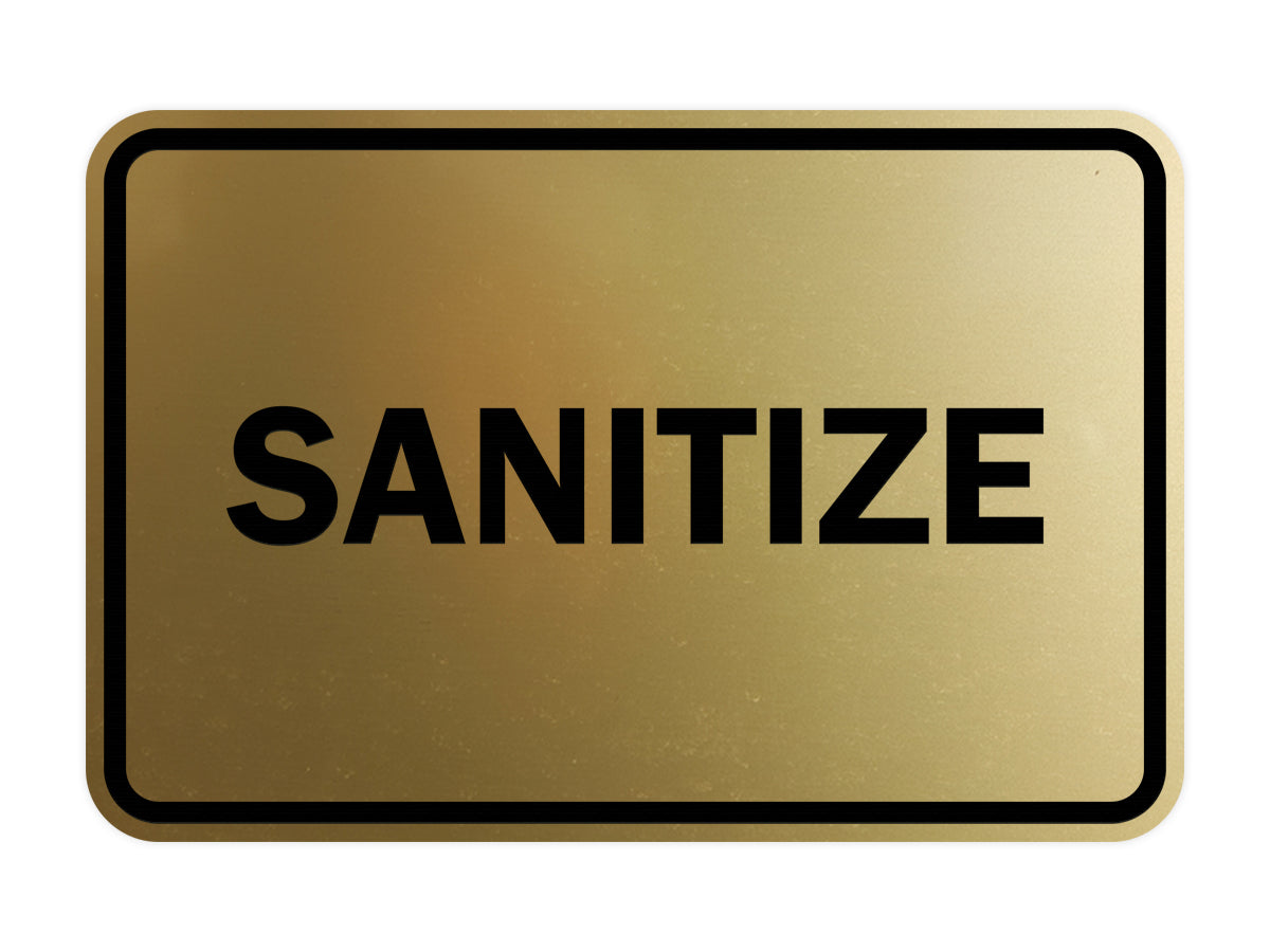 Signs ByLITA Classic Framed Sanitize Sign