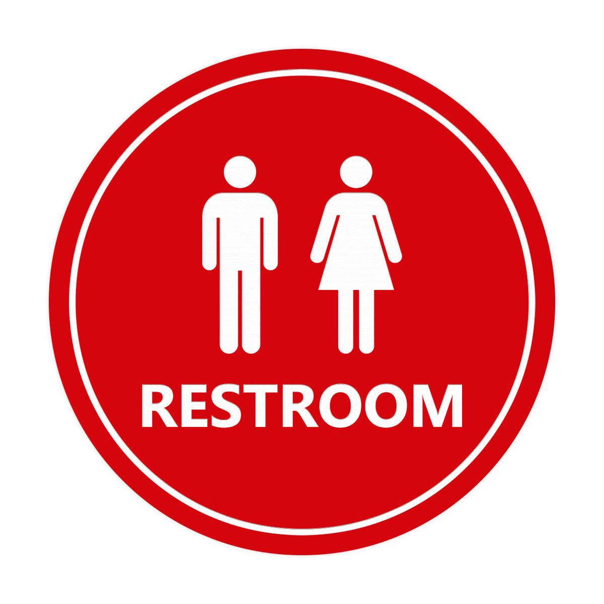 Signs ByLITA Circle Unisex Restroom Sign