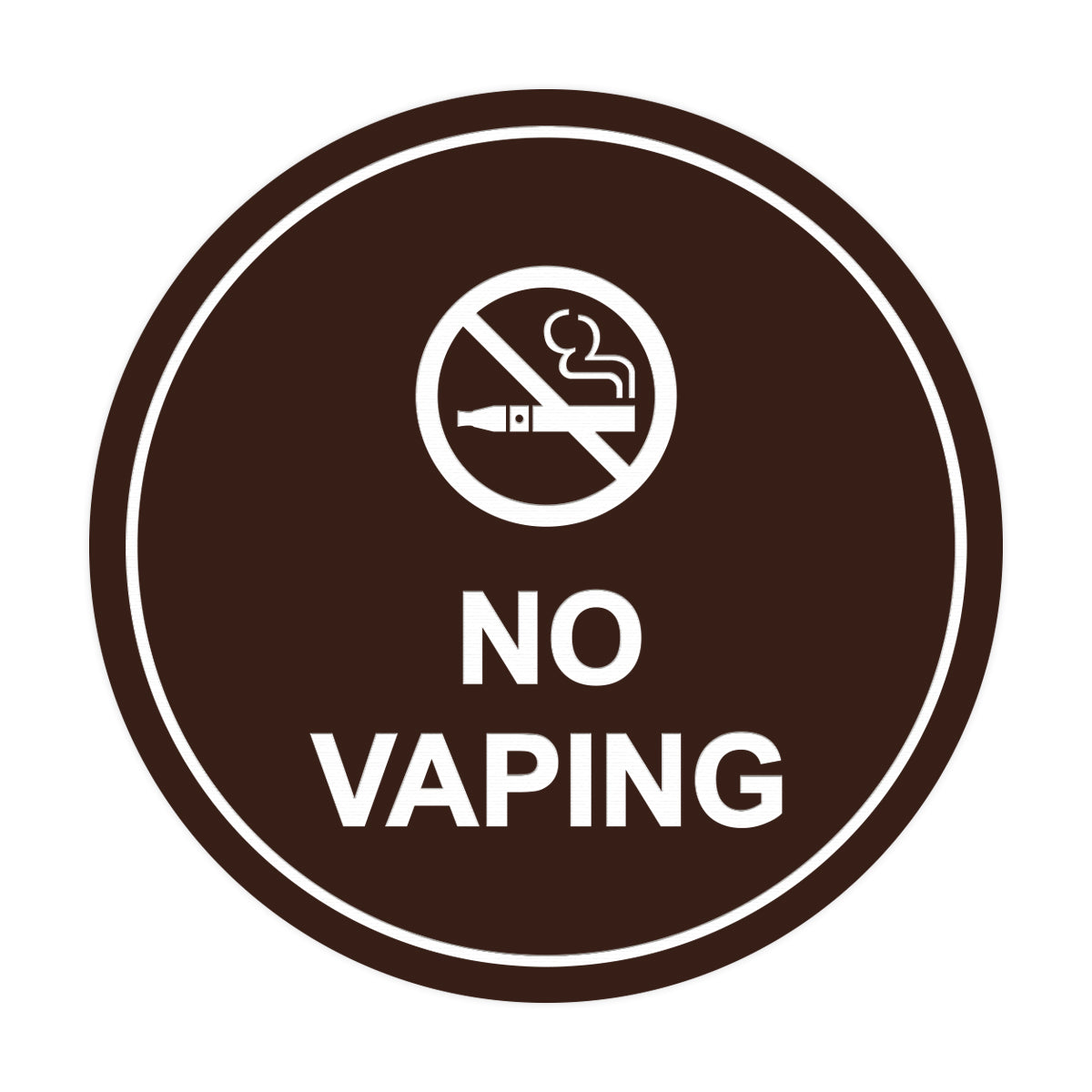 Signs ByLITA Circle No Vaping Sign