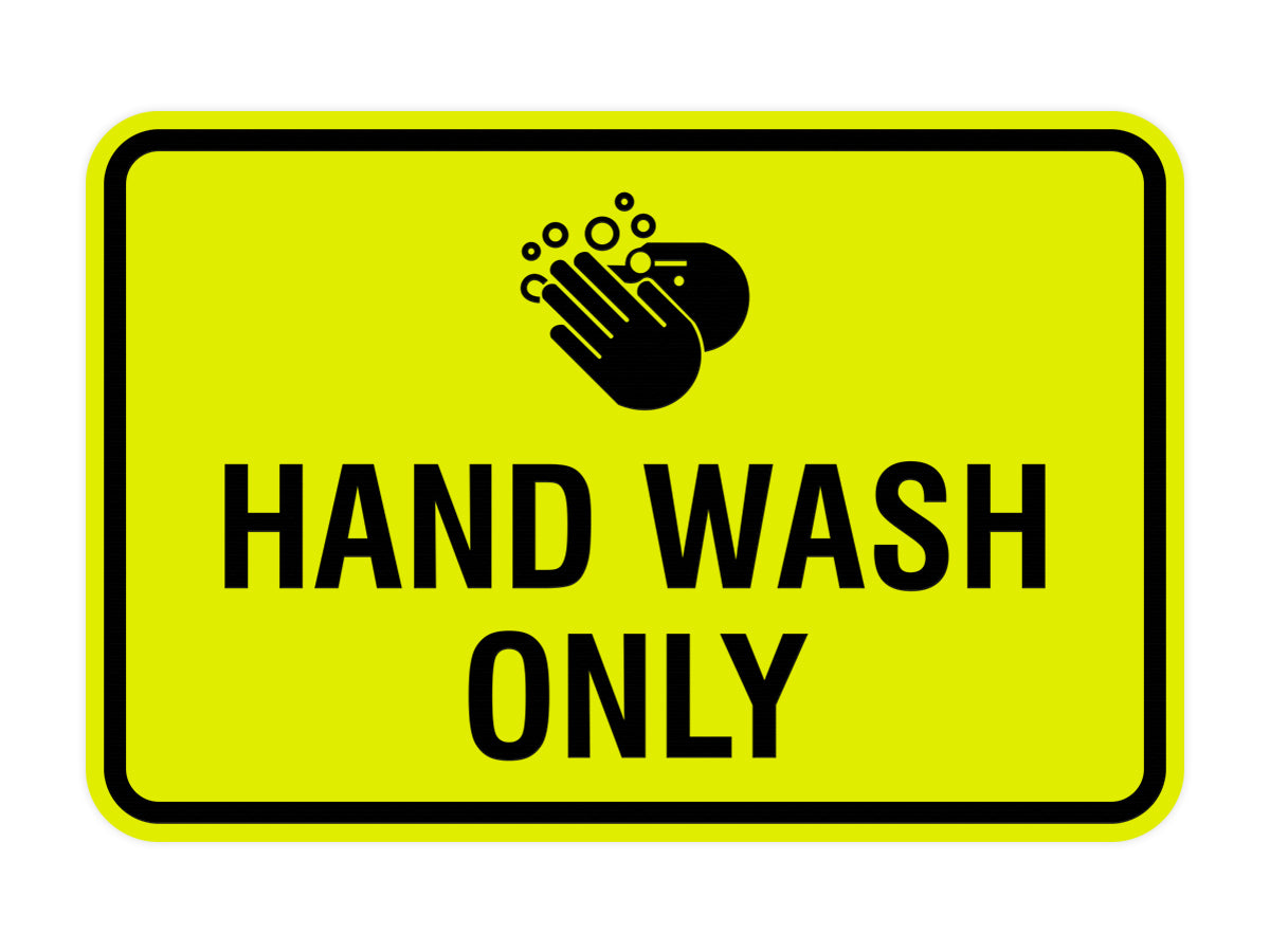 Signs ByLITA Classic Framed Hand Wash Only Sign