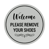 Signs ByLITA Circle Welcome Please Remove Your Shoes Sign