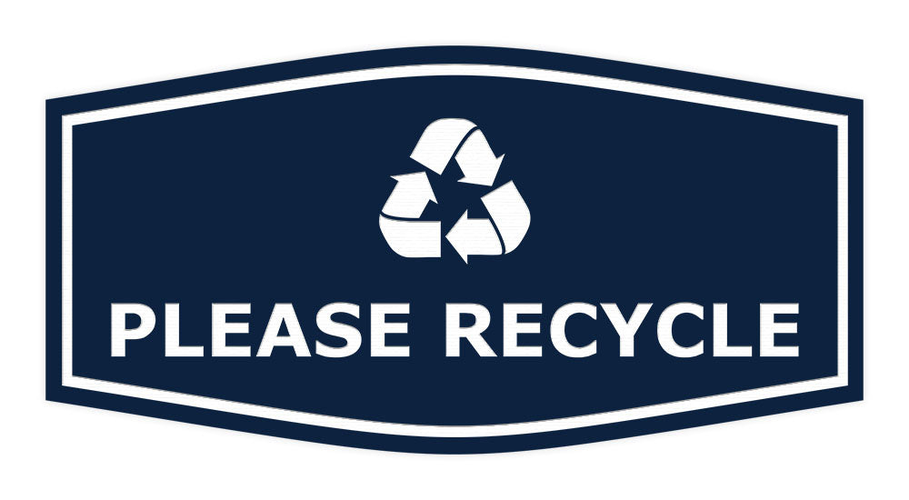 Fancy Please Recycle Wall or Door Sign