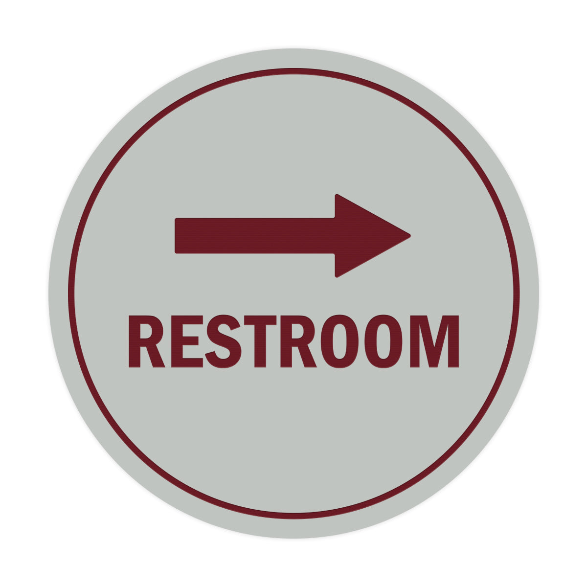 Signs ByLITA Circle Restroom Right Arrow Sign