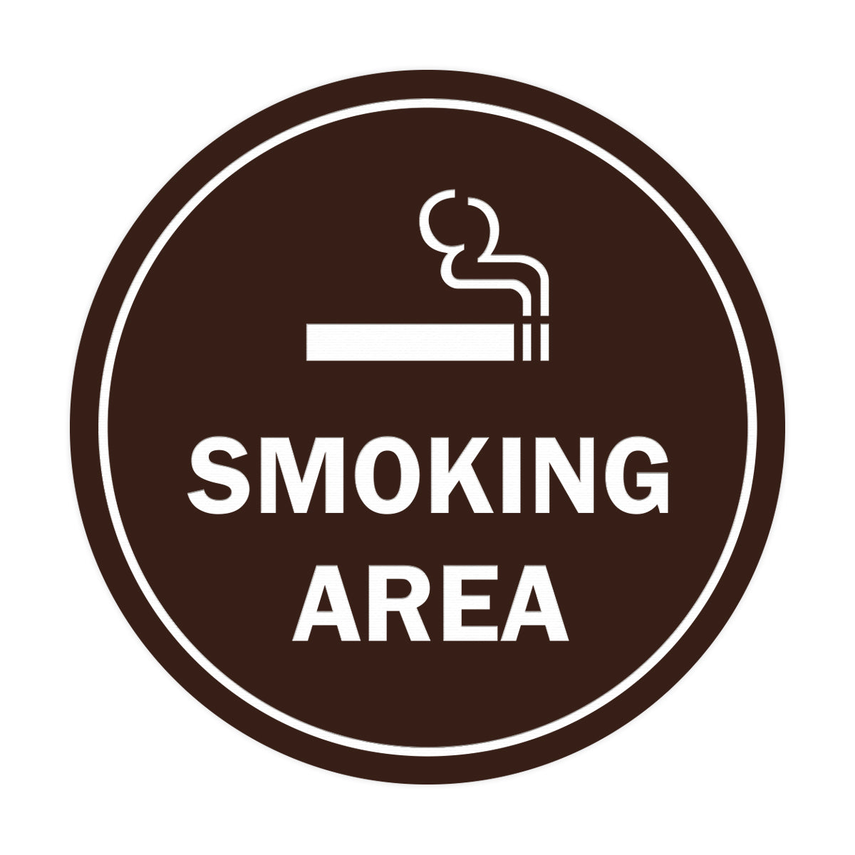 Signs ByLITA Circle Smoking Area Sign