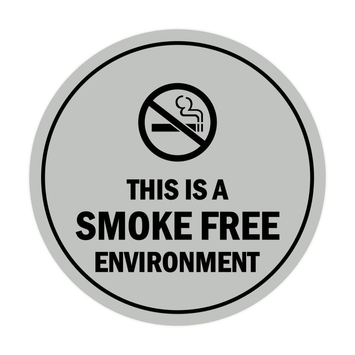 Signs ByLITA Circle This Is A Smoke Free Environment Sign
