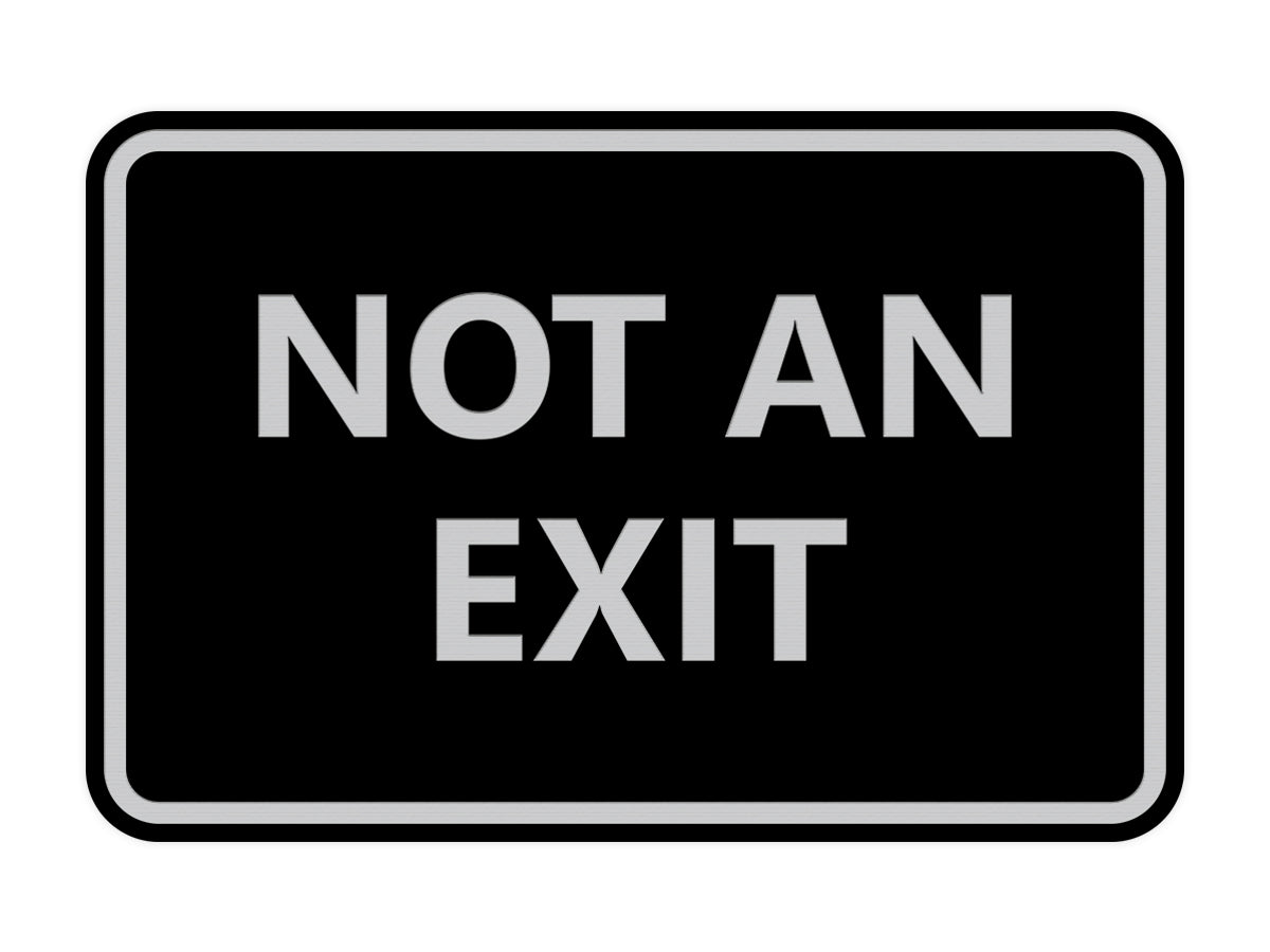Signs ByLITA Classic Framed Not an Exit Sign