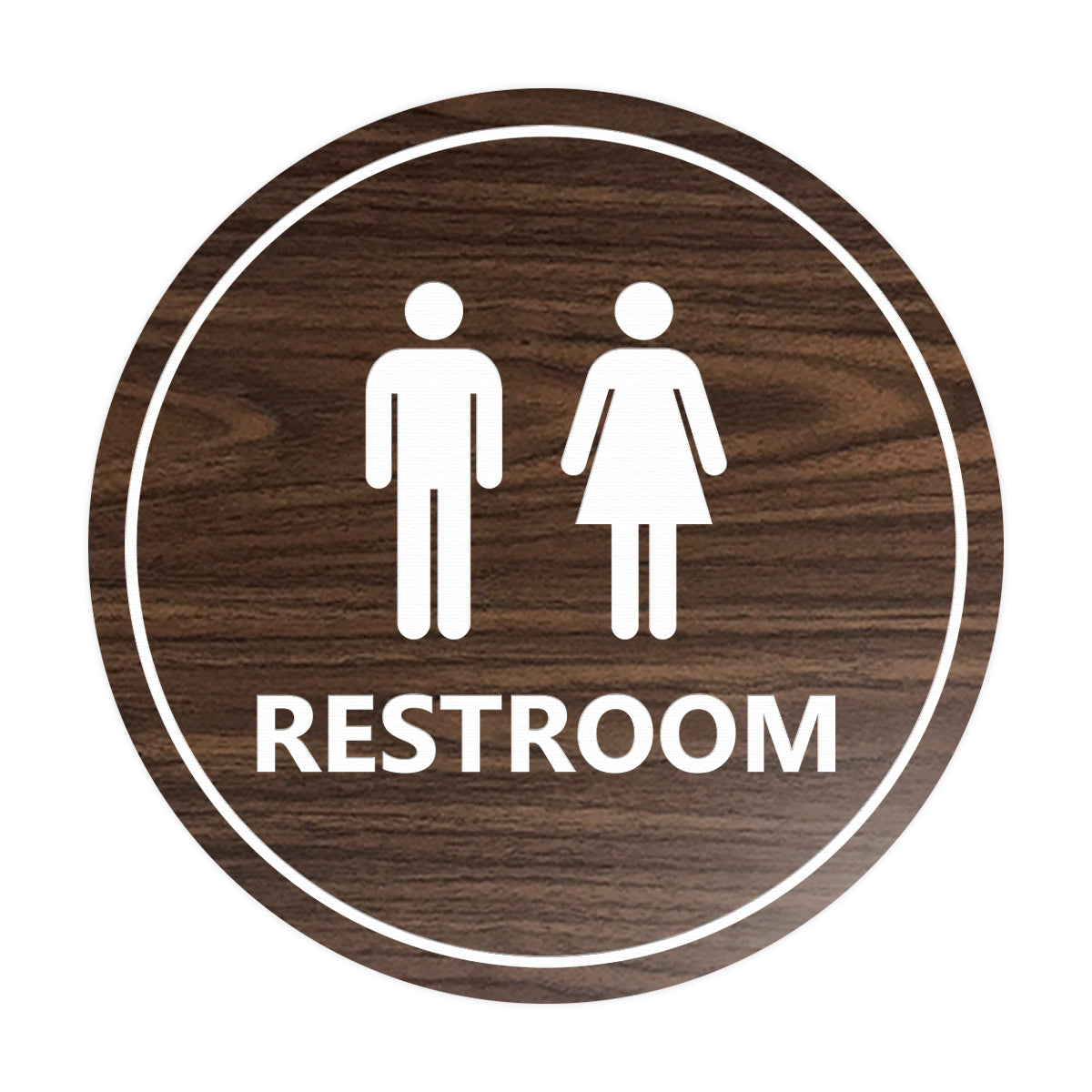 Signs ByLITA Circle Unisex Restroom Sign