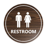 Signs ByLITA Circle Unisex Restroom Sign