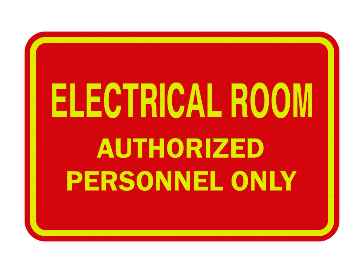 Signs ByLITA Classic Framed ELECTRICAL ROOM AUTHORIZED PERSONNEL ONLY Sign