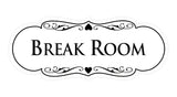Signs ByLITA Designer Break Room Sign