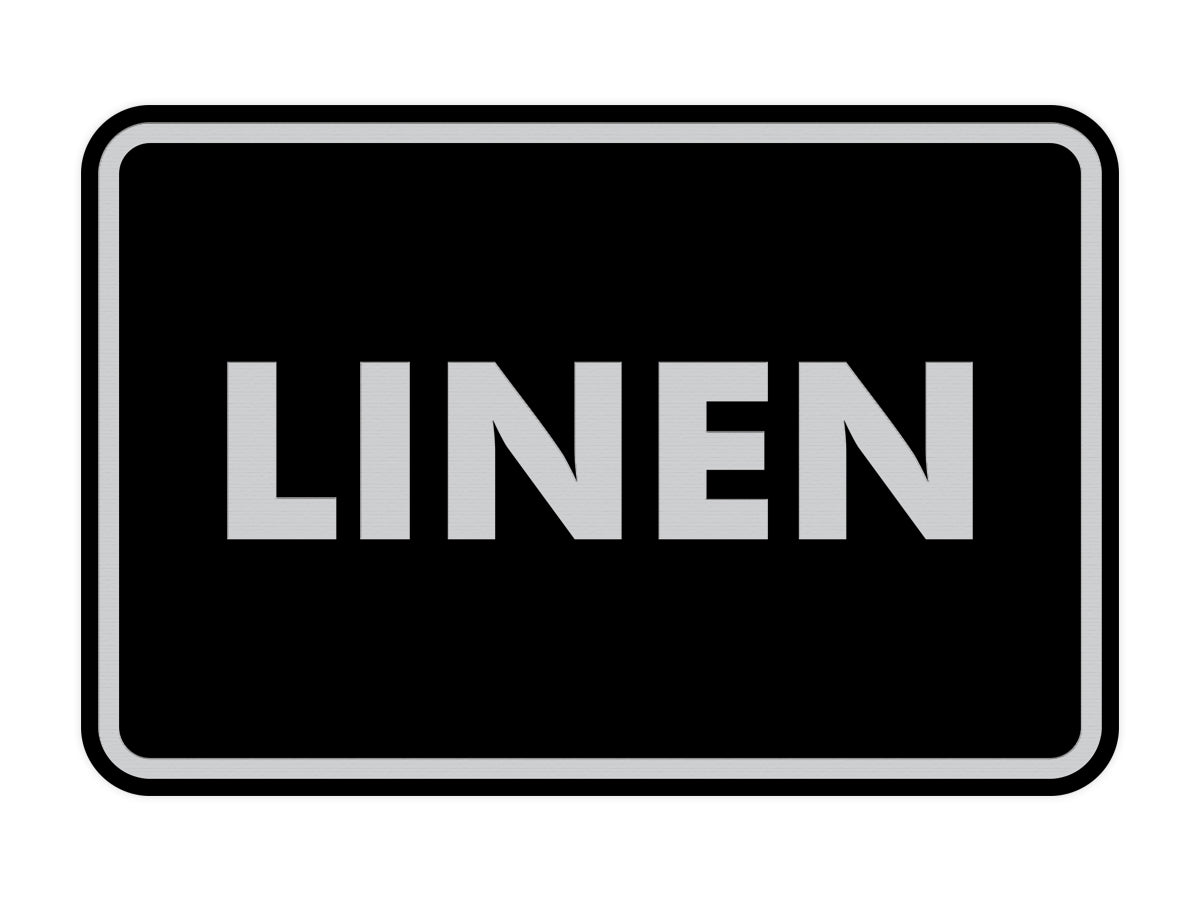 Signs ByLITA Classic Linen Sign with Adhesive Tape, Mounts On Any Surface, Weather Resistant, Indoor/Outdoor Use