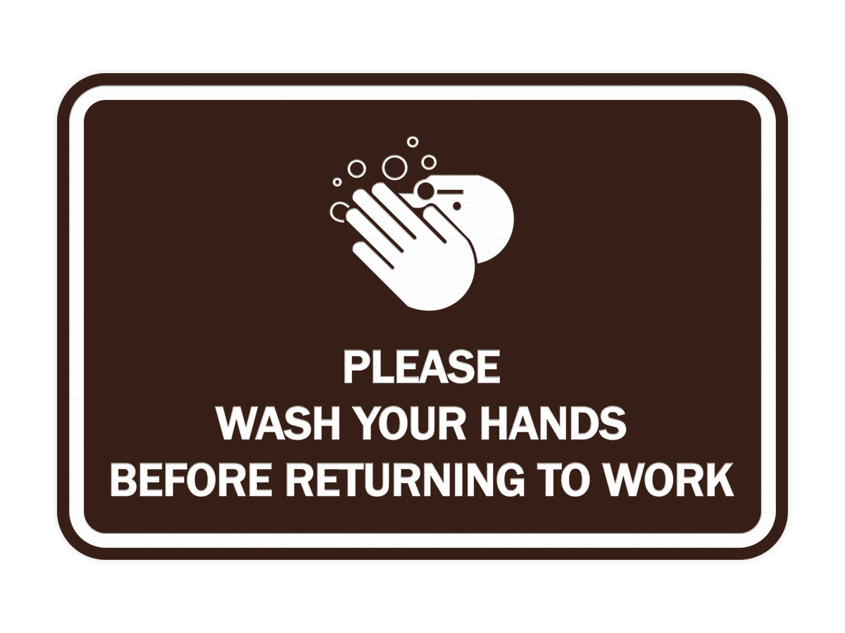 Signs ByLITA Classic Framed Please Wash Your Hands Sign
