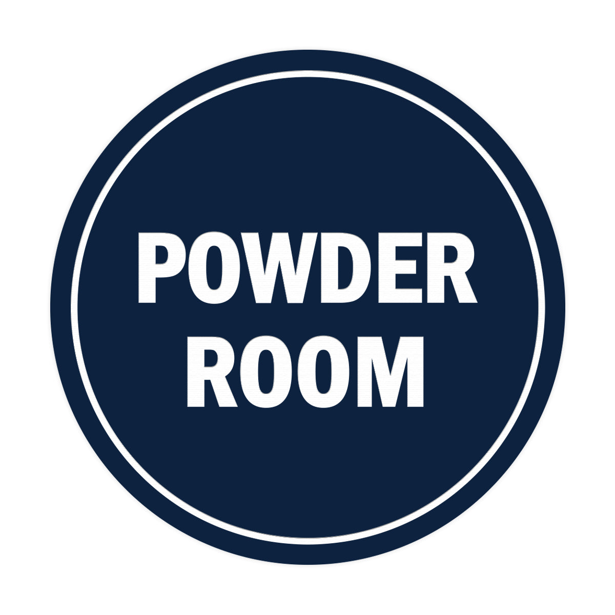 Signs ByLITA Circle Powder Room Sign