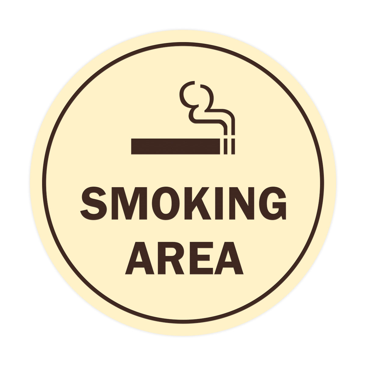 Signs ByLITA Circle Smoking Area Sign