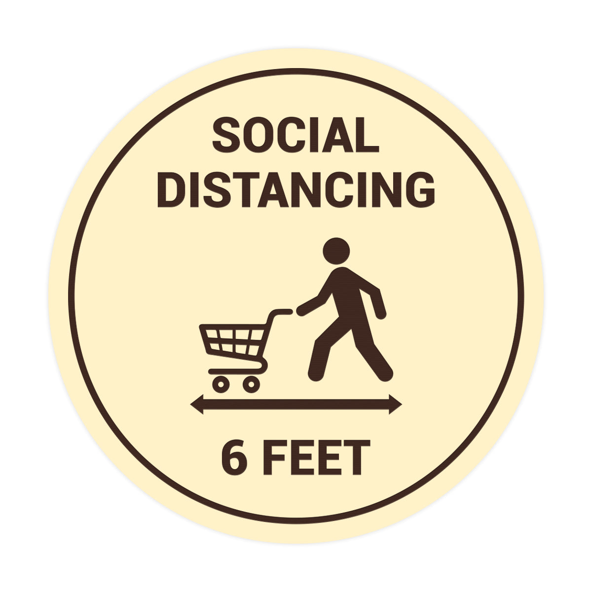 Signs ByLITA Circle Social Distancing Sign