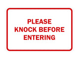 Signs ByLITA Classic Framed Please Knock Before Entering