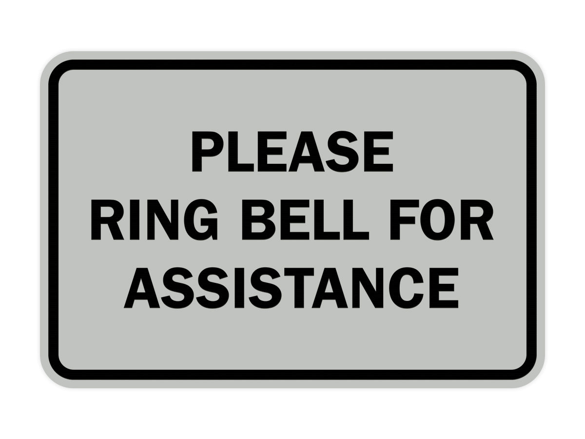 Signs ByLITA Classic Framed Please Ring Bell For Assistance Sign