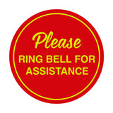 Signs ByLITA Circle Please Ring Bell For Assistance Sign