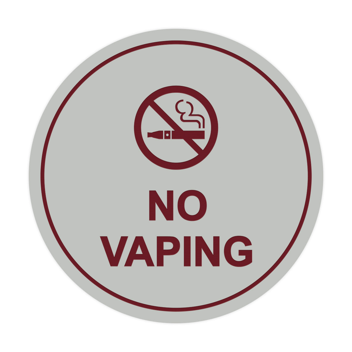 Signs ByLITA Circle No Vaping Sign