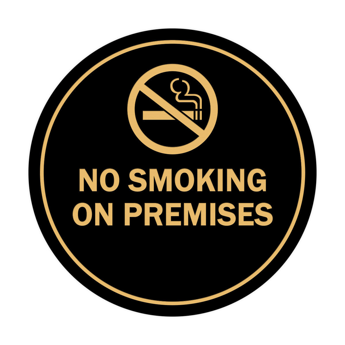 Signs ByLITA Circle No Smoking on Premises Sign