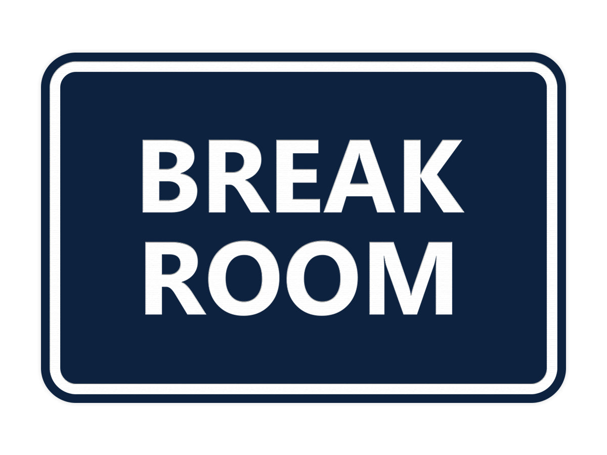 Signs ByLITA Classic Framed Break Room Sign