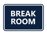 Signs ByLITA Classic Framed Break Room Sign