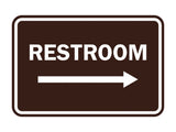 Signs ByLITA Classic Framed Restroom Directional Right Arrow