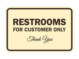 Signs ByLITA Classic Framed Restroom for customers Sign