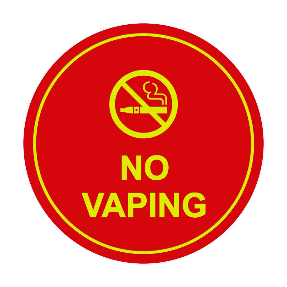 Signs ByLITA Circle No Vaping Sign