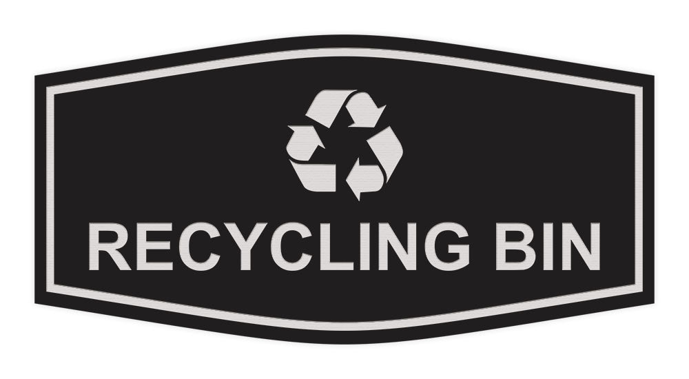 Fancy Recycling bin Wall or Door Sign