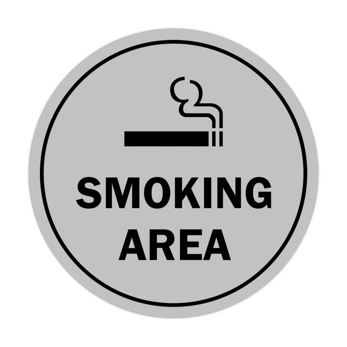 Signs ByLITA Circle Smoking Area Sign