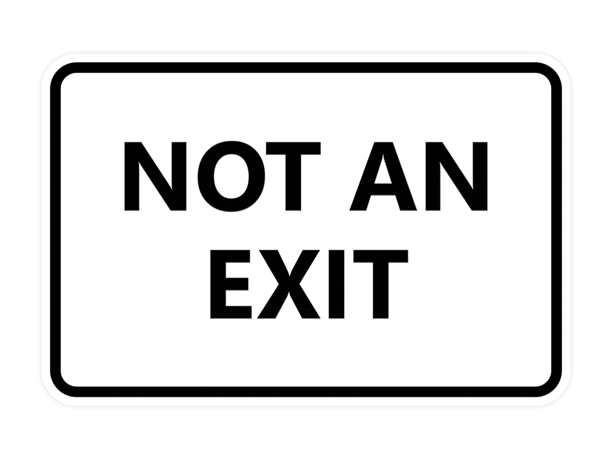 Signs ByLITA Classic Framed Not an Exit Sign