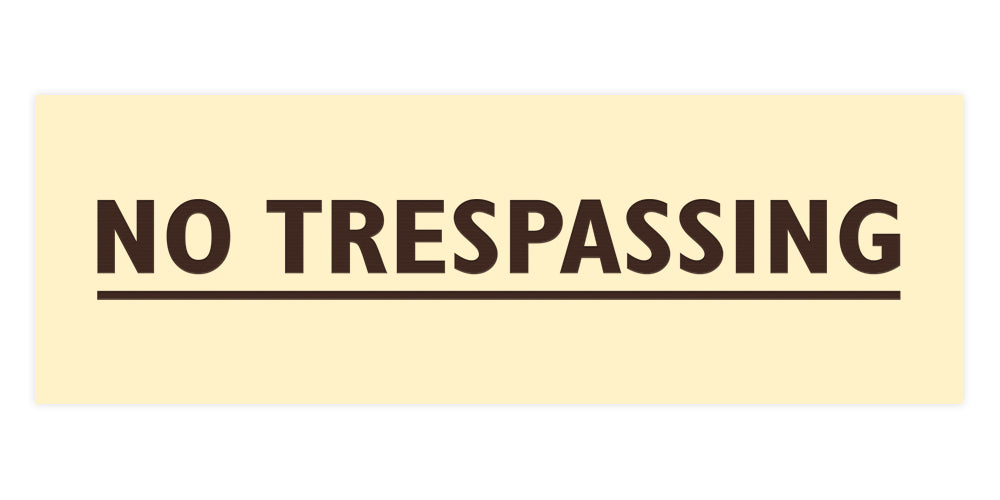 Signs ByLITA Basic No Trespassing Sign