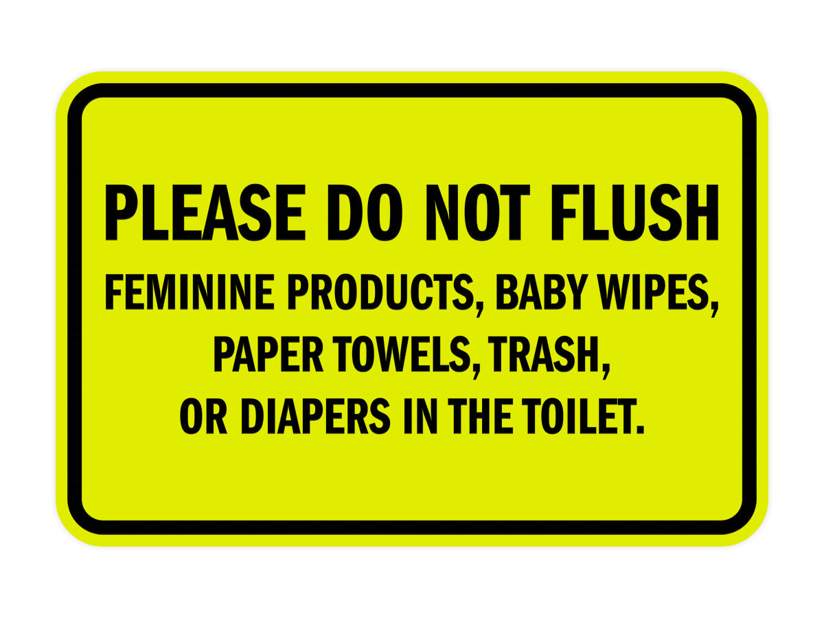 Signs ByLITA Classic Framed Please Do Not Flush Etiquette