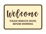 Signs ByLITA Classic Framed Welcome please remove shoes before entering