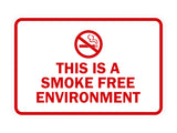 Signs ByLITA Classic Framed This Is A Smoke Free Environment Sign