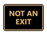 Signs ByLITA Classic Framed Not an Exit Sign