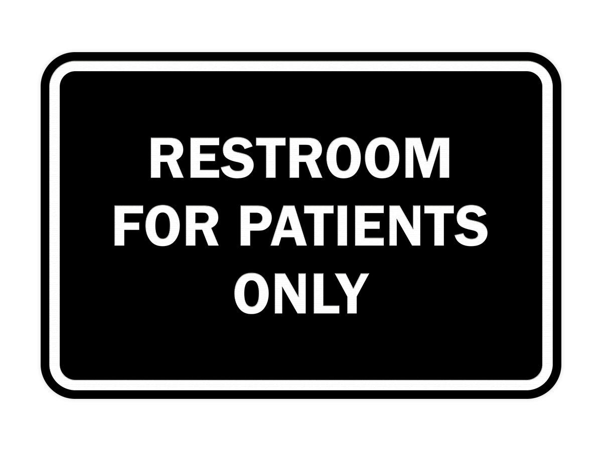 Signs ByLITA Classic Framed Restrooms For Patients Only Sign