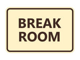 Signs ByLITA Classic Framed Break Room Sign