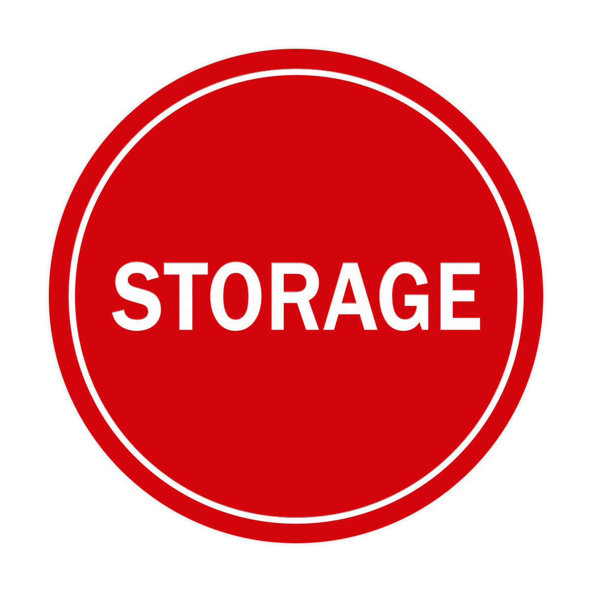 Red Signs ByLITA Circle Storage Sign