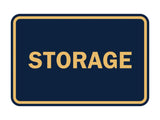 Navy Blue / Gold Signs ByLITA Classic Framed Storage Sign