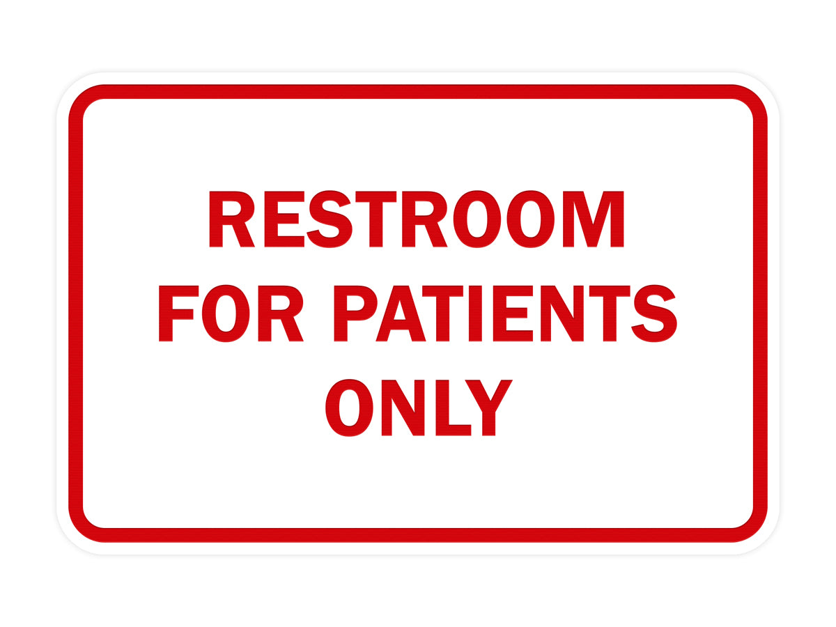 Signs ByLITA Classic Framed Restrooms For Patients Only Sign